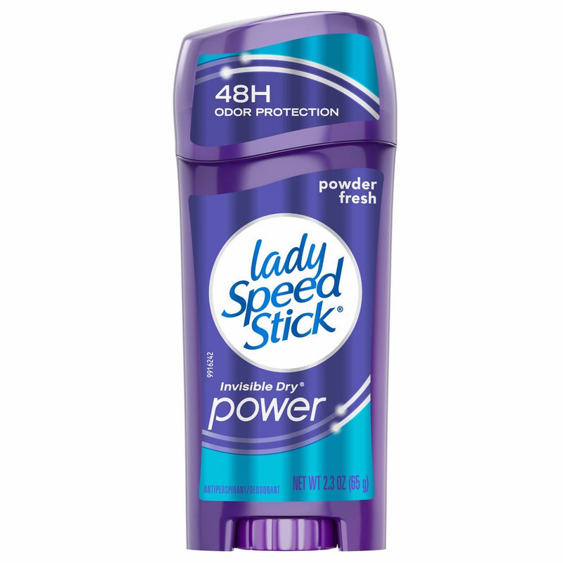 Lady Speed Stick Antiperspirant Deodorant, Power, Powder Fresh -2.3 oz (6 pack)