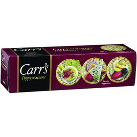 Carr's Poppy & Sesame Crackers, 6.5-Ounce Boxes (Pack of 6)
