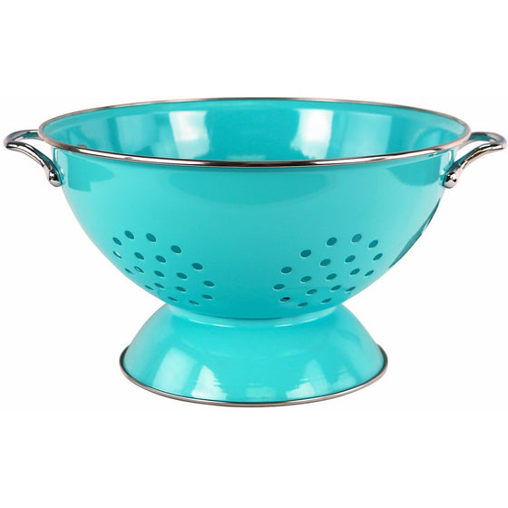 Calypso Basics by Reston Lloyd Powder Coated Enameled Colander, 5 Quart, Turquoise