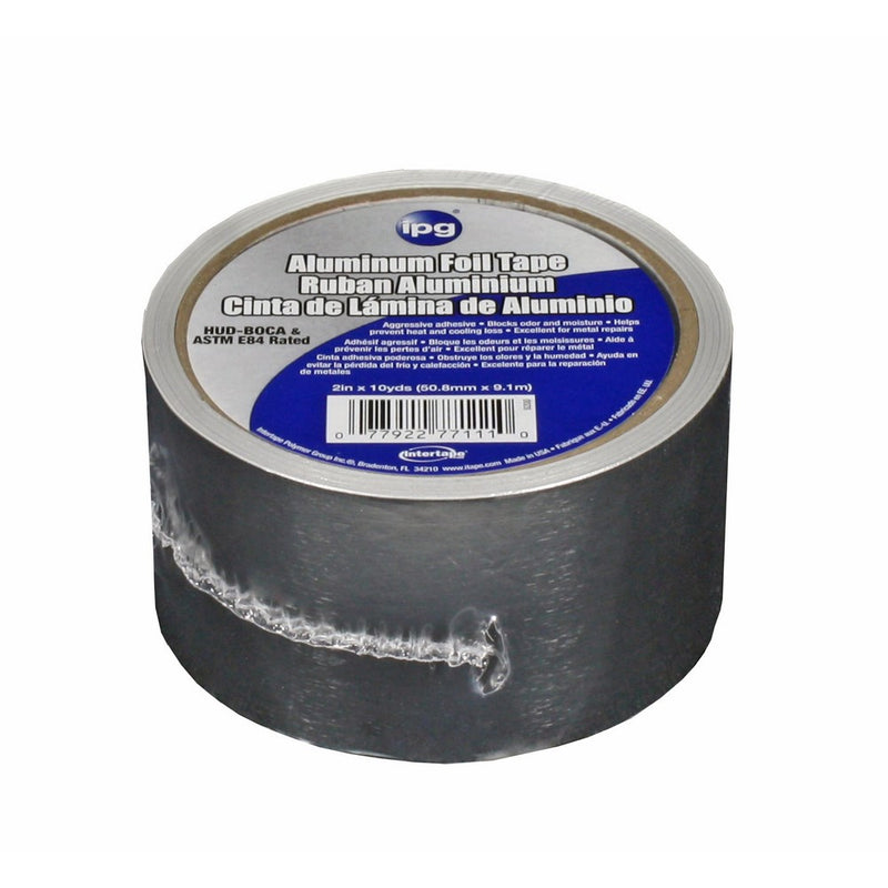 Intertape Polymer Group ALF - 150L General Purpose 1.5 mil Aluminum Foil Tape w/Liner 2-Inch x 10-Yard