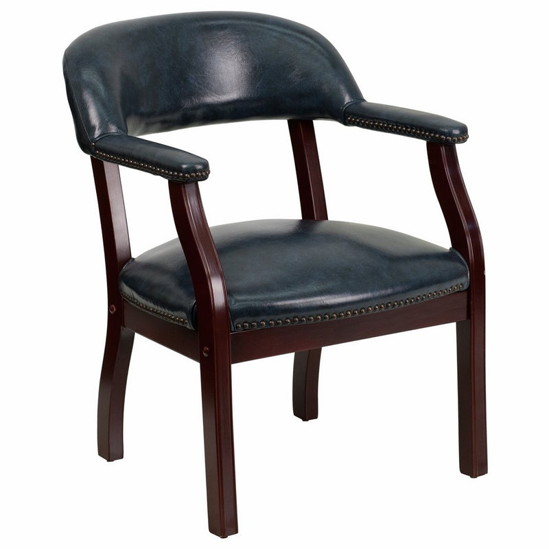 Flash Furniture Navy Vinyl Luxurious Conference Chair