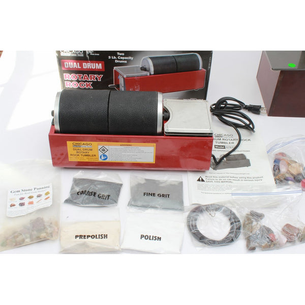 6 Lb Rotary Dual Drum Rock Tumbler Lapidary Polisher