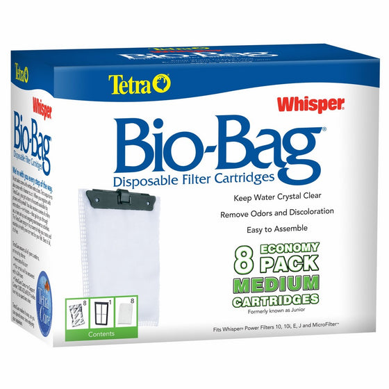 Tetra 26352 Whisper Bio-Bag Cartridge, Unassembled, Medium, 8-Pack