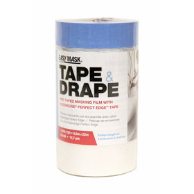 Easy Mask Tape & Drape Pre-Tape Masking Film 1.97 x 72 feet with 14 day PerfectEdge Tape