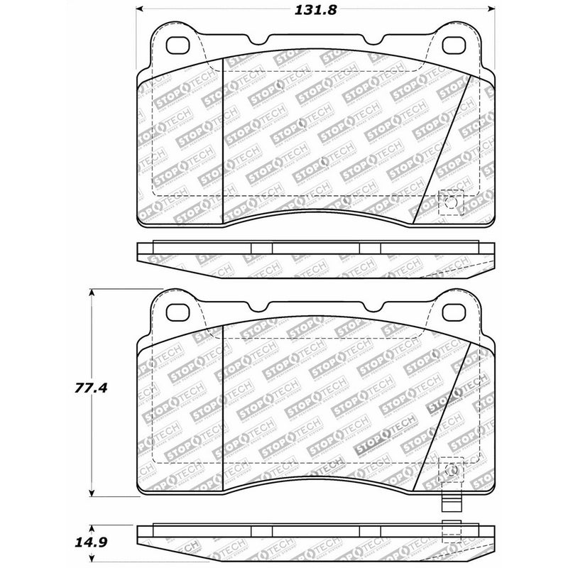 StopTech 309.10010 Street Performance Front Brake Pad