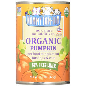 Nummy Tum Tum Pure Pumpkin For Pets, 15-Ounce Cans (Pack of 12)