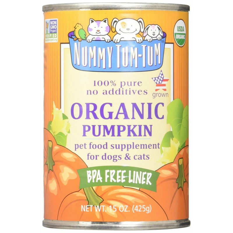 Nummy Tum Tum Pure Pumpkin For Pets, 15-Ounce Cans (Pack of 12)