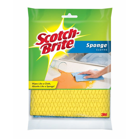 Scotch-Brite Sponge Cloth, 2 Count (Pack of 6)