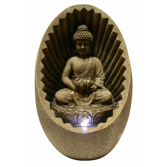 Alpine WIN322 Buddha Tabletop Fountain with LED Light