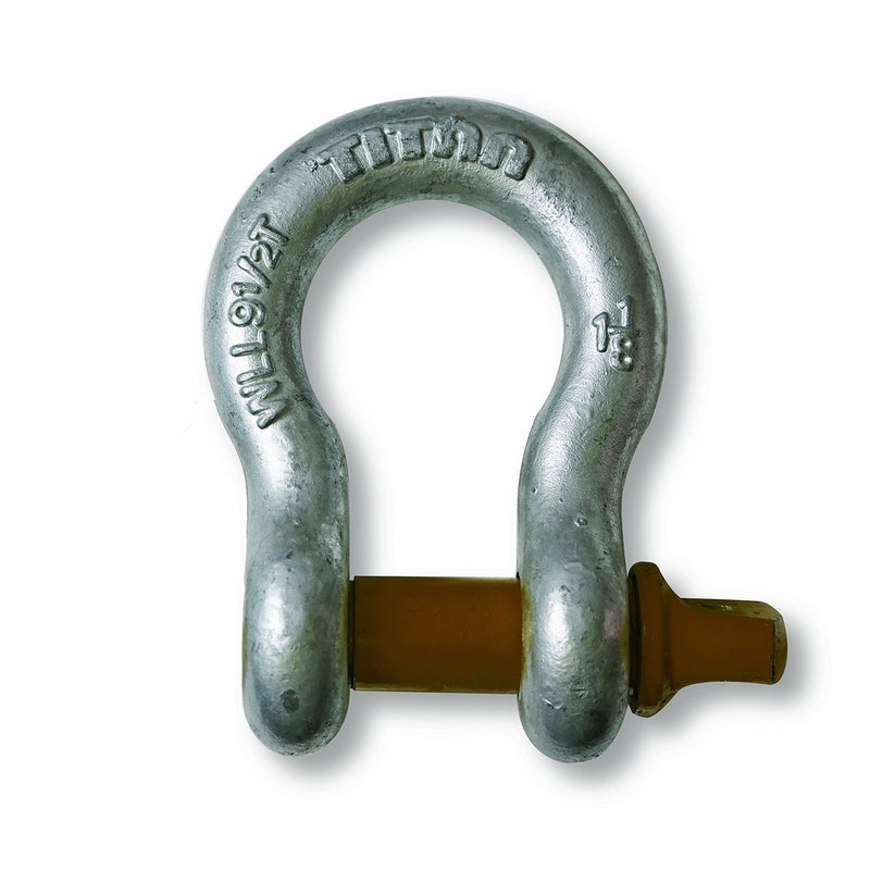Titan 10319054 Bow Type Anchor Shackle 1/2-Inch Hot Dip Galvanized with Screw Pin, 2 Ton WLL