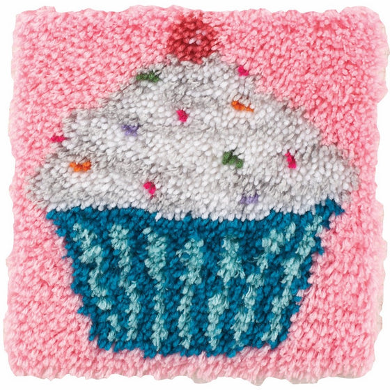 WonderArt Cupcake Latch Hook Kit, 12" X 12"