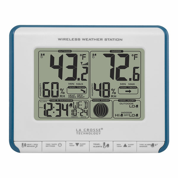 La Crosse Technology 308-1711BL Wireless Weather Station with Heat Index and Dew Point