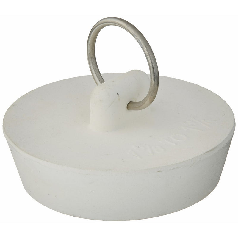 Drain Stopper White 1-5/8-1-3/4