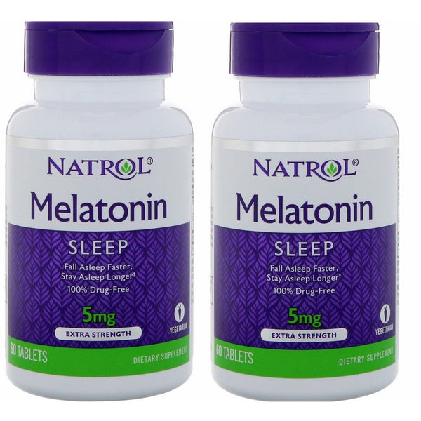 Natrol Melatonin Time Release 5mg Tablets 100 ea ( Packs of 2)