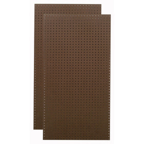 Tempered Wood Pegboard TPB-2BRF 24-Inch W x 48-Inch H x 1/4-Inch D Heavy Duty Commercial Grade Round Hole Pegboards, Brown