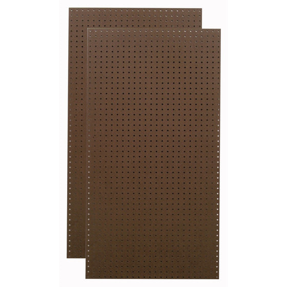 Tempered Wood Pegboard TPB-2BRF 24-Inch W x 48-Inch H x 1/4-Inch D Heavy Duty Commercial Grade Round Hole Pegboards, Brown