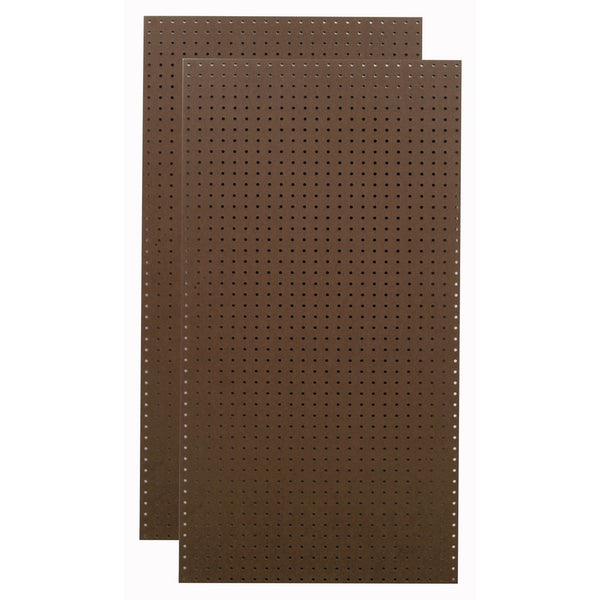 Tempered Wood Pegboard TPB-2BRF 24-Inch W x 48-Inch H x 1/4-Inch D Heavy Duty Commercial Grade Round Hole Pegboards, Brown