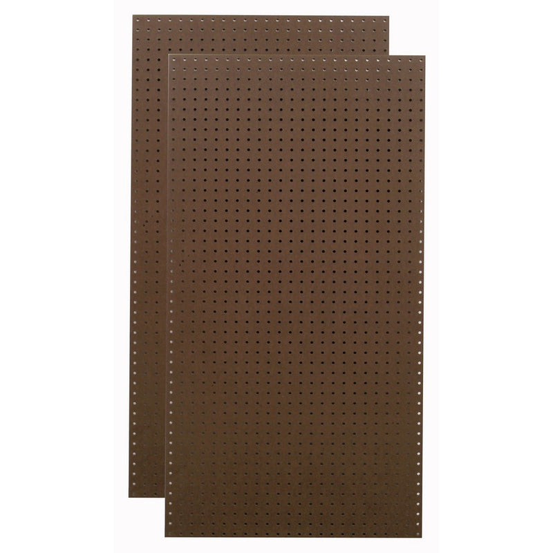Tempered Wood Pegboard TPB-2BRF 24-Inch W x 48-Inch H x 1/4-Inch D Heavy Duty Commercial Grade Round Hole Pegboards, Brown