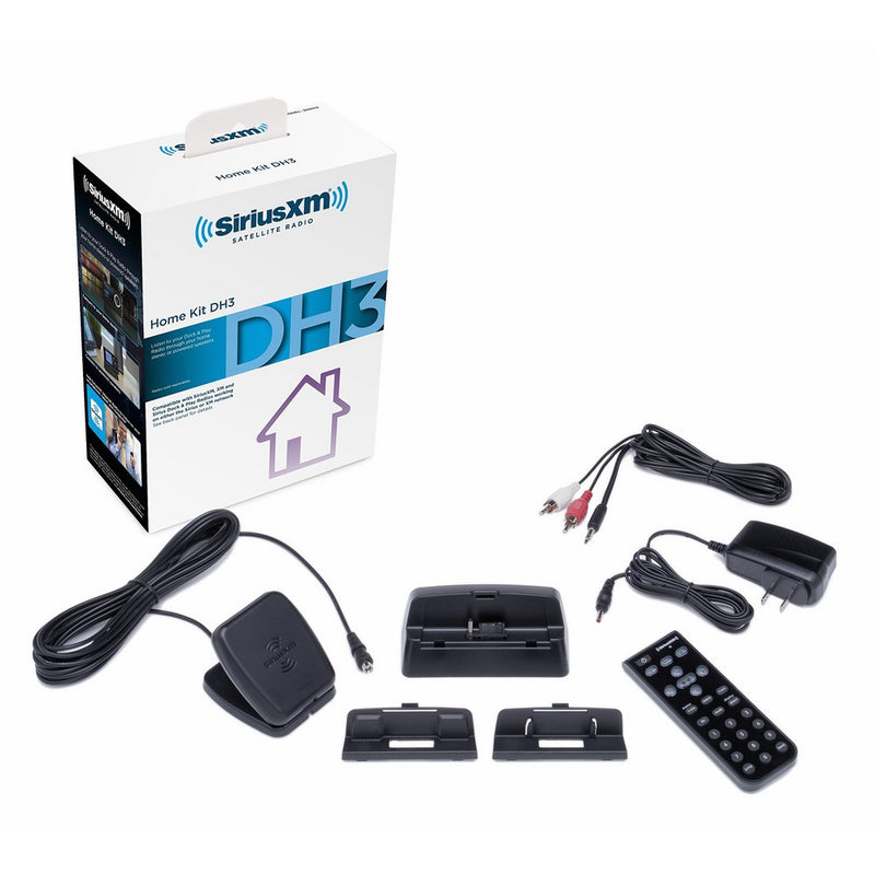 SiriusXM SXDH3 Satellite Radio Home Dock Kit with Antenna and Charging Cable (Black)