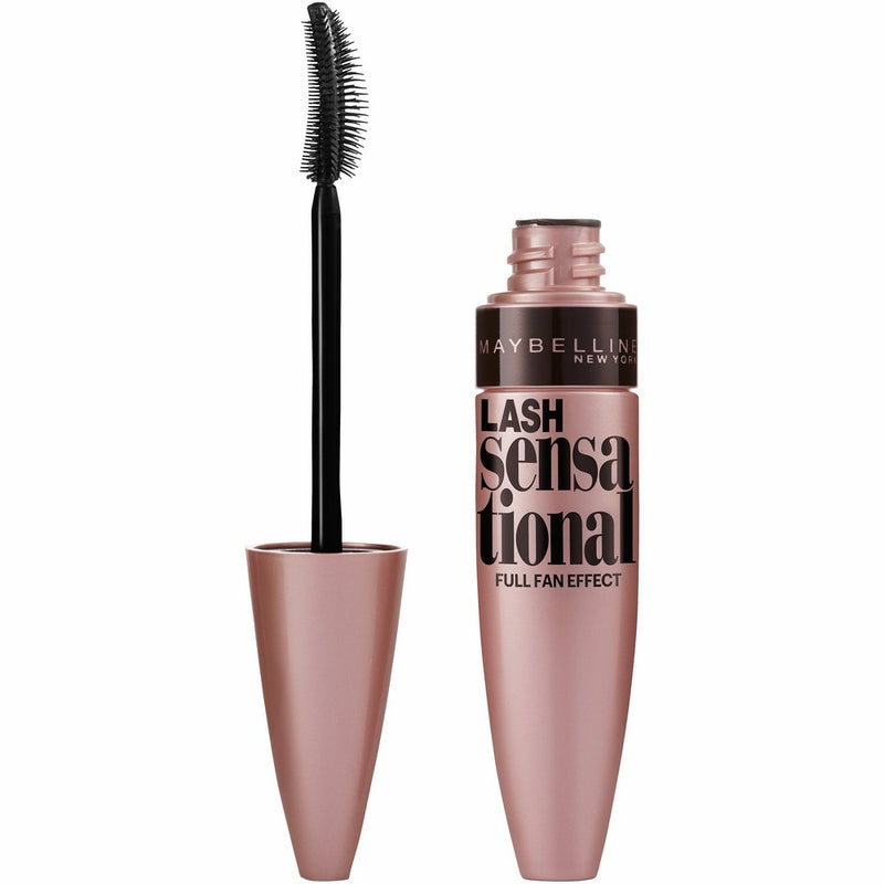 Maybelline Makeup Lash Sensational Washable Mascara, Blackest Black Volumizing Mascara, 0.32 fl oz