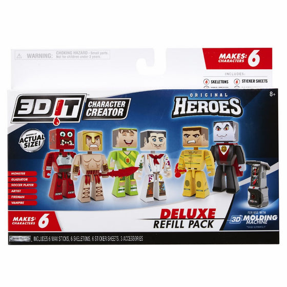 3DIT Character Creator City Heroes Deluxe Refill Pack Novelty Toy