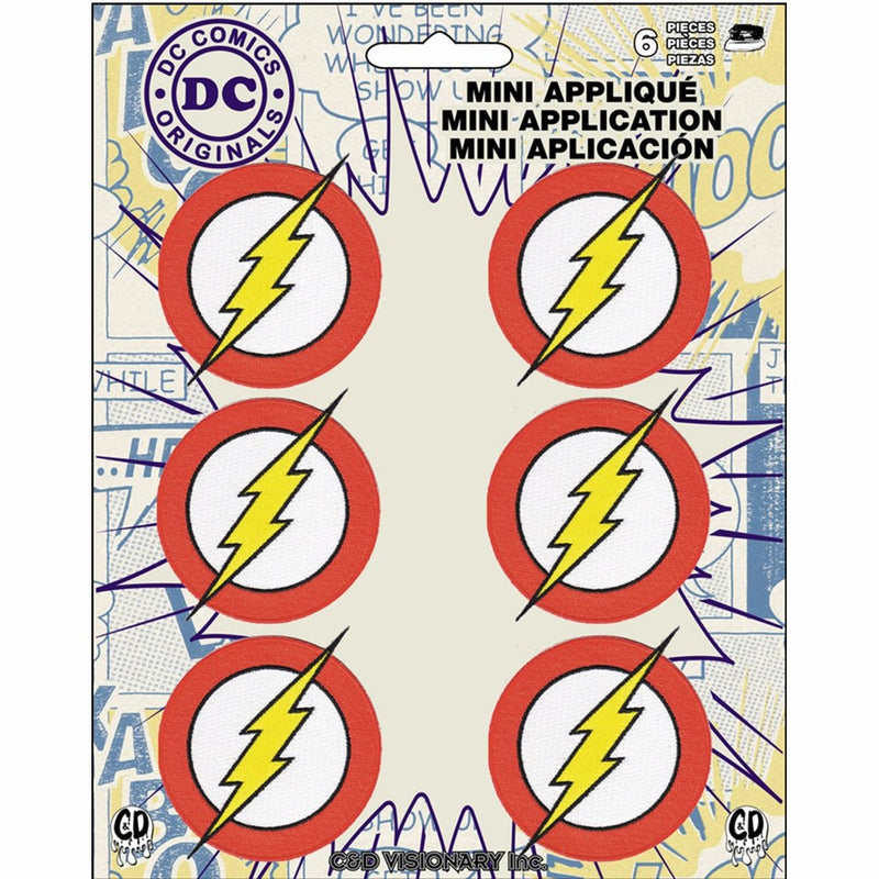 Application DC Comics Originals Flash 6 Pat Ch Set Novelty, 2"