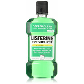 Listerine Freshburst Antiseptic Mouthwash with Germ-Killing Oral Care Formula to Fight Bad Breath, Plaque and Gingivitis, 500 mL