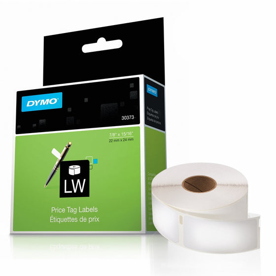 DYMO LW 2-Up Price Tag Labels for LabelWriter Label Printers, White, 15/16'' x 7/8'', 1 Roll of 400