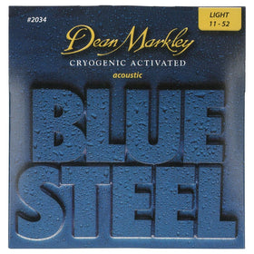 Dean Markley Blue Steel Cryogenic Activated Acoustic Strings, 11-52, 2034, Light