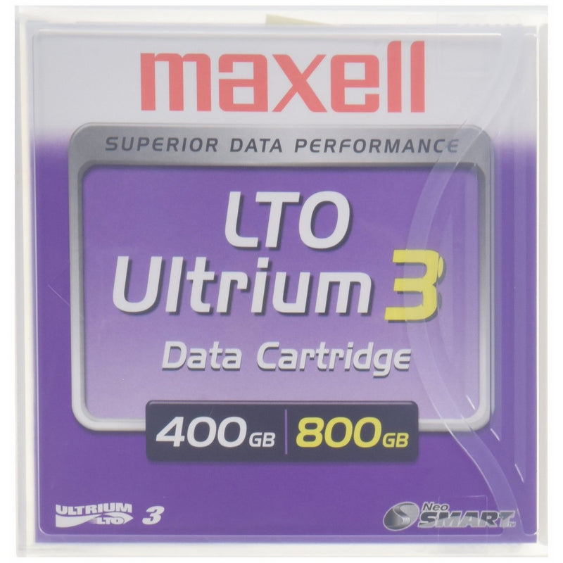 Maxell LTO Ultrium 3 400/800GB 1,000,000 Head Passes Tape Cartridge