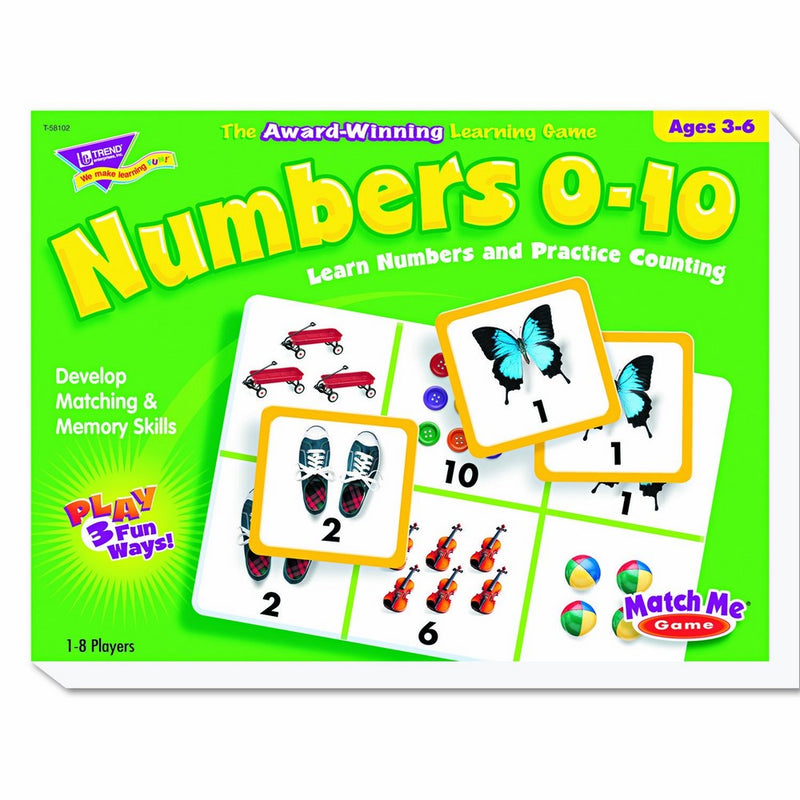 Numbers 0-10 T58102 Match Me Puzzle Game, Ages 3-6.