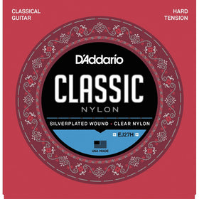 D'Addario EJ27H Student Nylon Classical Guitar Strings, Hard Tension