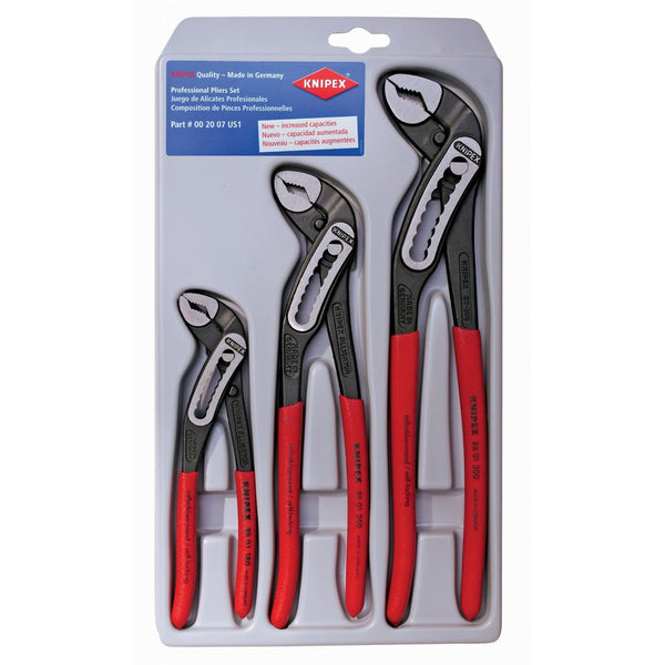 Knipex 002007US1 3-Piece Alligator Pliers Set (7-Inch, 10-Inch, & 12-Inch)