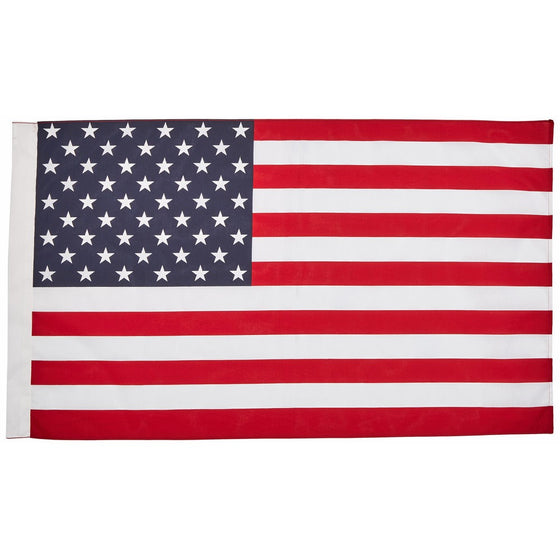 American Flag - 2.5 x 4 Feet Poly Cotton Flag with Pole Sleeve - Made in the USA - #25303M