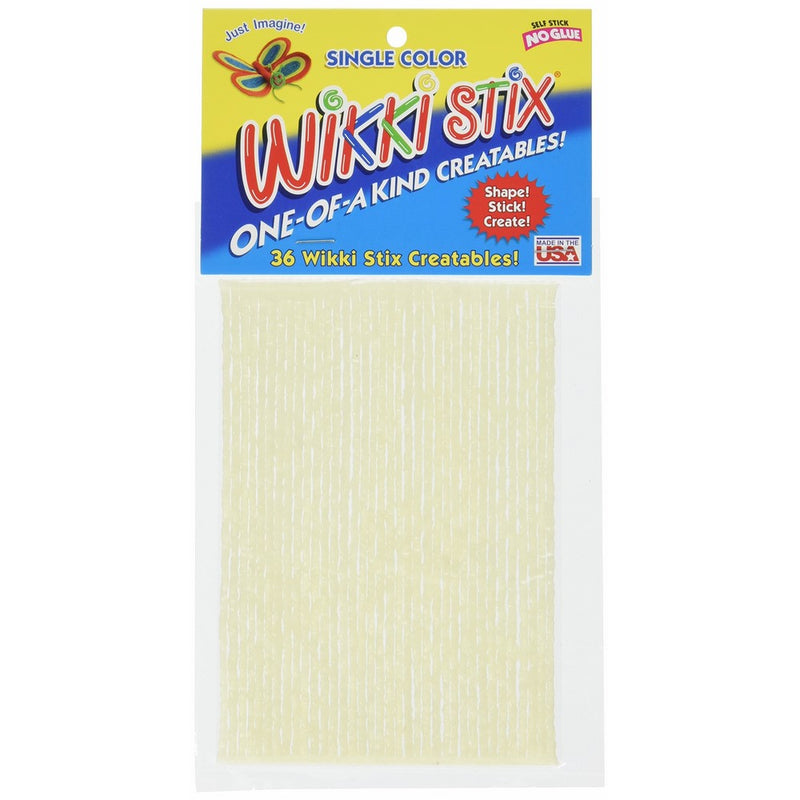 Wikki Stix WIKKI-830 6-Inch Molding and Sculpting Stick, White, 36/Pack