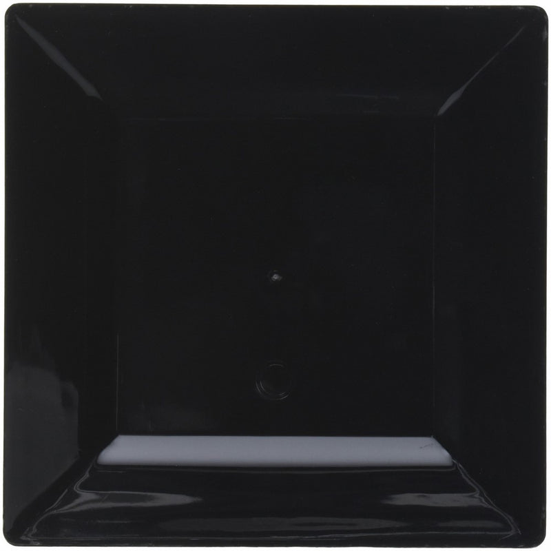 EMI Yoshi Koyal Square Dessert Plates, 6.5-Inch, Black, case of 12 sets of 10