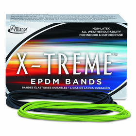 Alliance Rubber 02005 EPDM Non-Latex Rubber X-treme File Bands, 175 Pack (7" x 1/8", Lime Green)