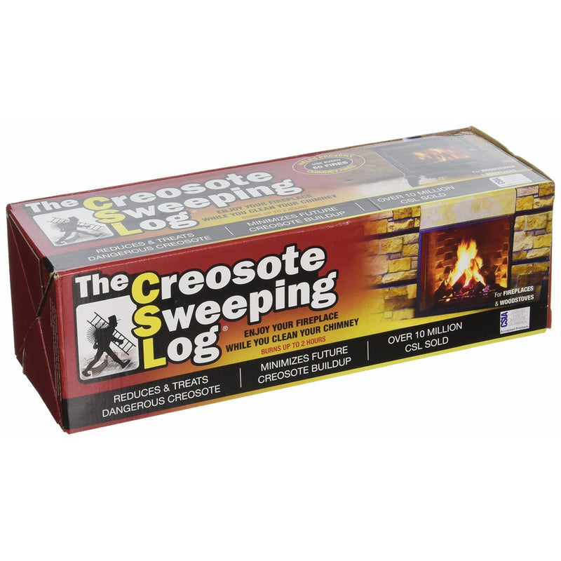 CSL Creosote Sweeping Log For Fireplaces,1 Pack