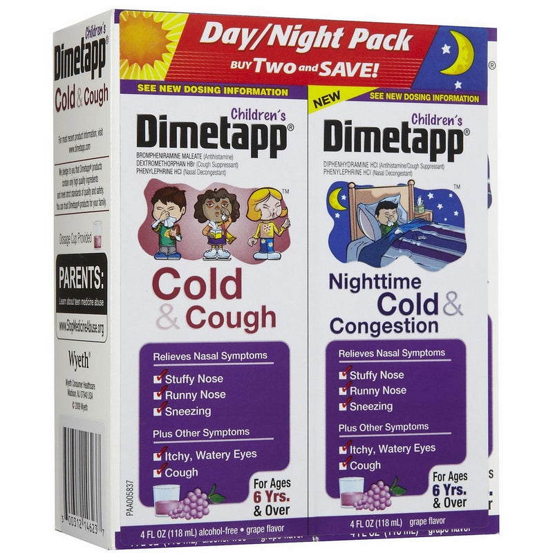 Dimetapp Children's Cold & Congestion Daytime/Nighttime Liquid-Grape-8 oz