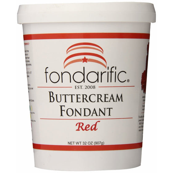 Fondarific Buttercream Red Fondant, 2-Pounds