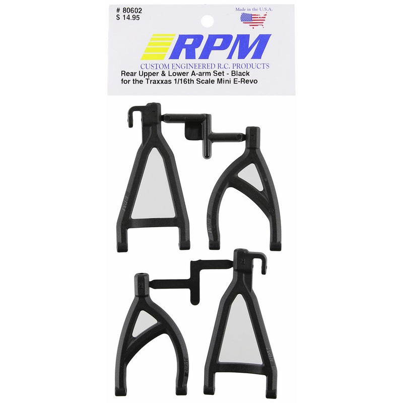 RPM 80602 Rear Upper/Lower A-Arms Black 1/16 E-Revo Black