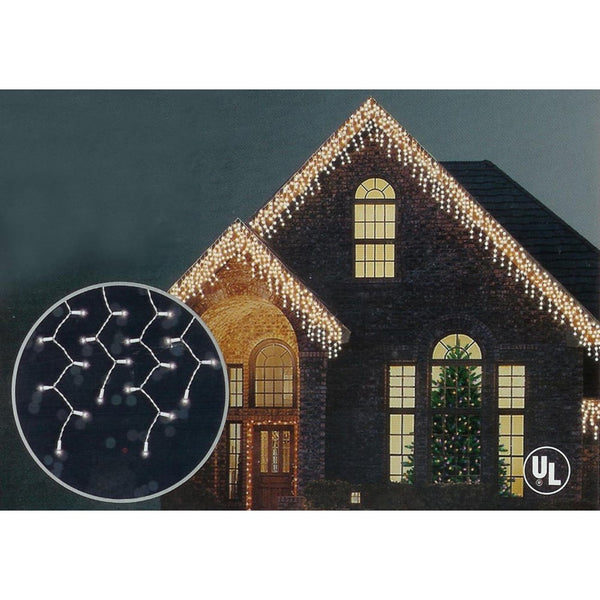 Northlight Shimmering Clear Mini Icicle Christmas Lights with White Wire, Set of 150