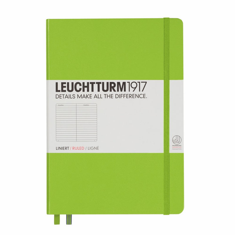 Leuchtturm1917 Classic Hardcover Ruled Medium Notebook Lime