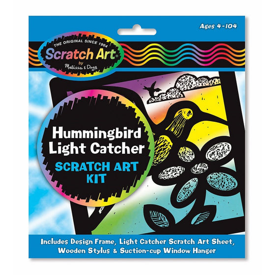 Melissa & Doug Hummingbird Light Catcher Scratch Art Kit