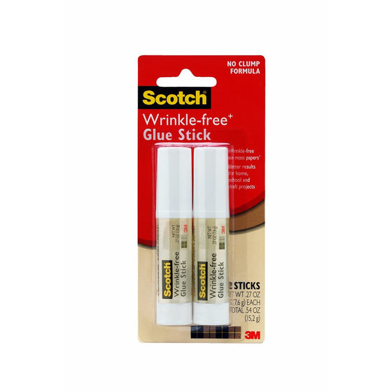 Scotch Wrinkle-Free Glue Stick 2/Pkg-.27oz