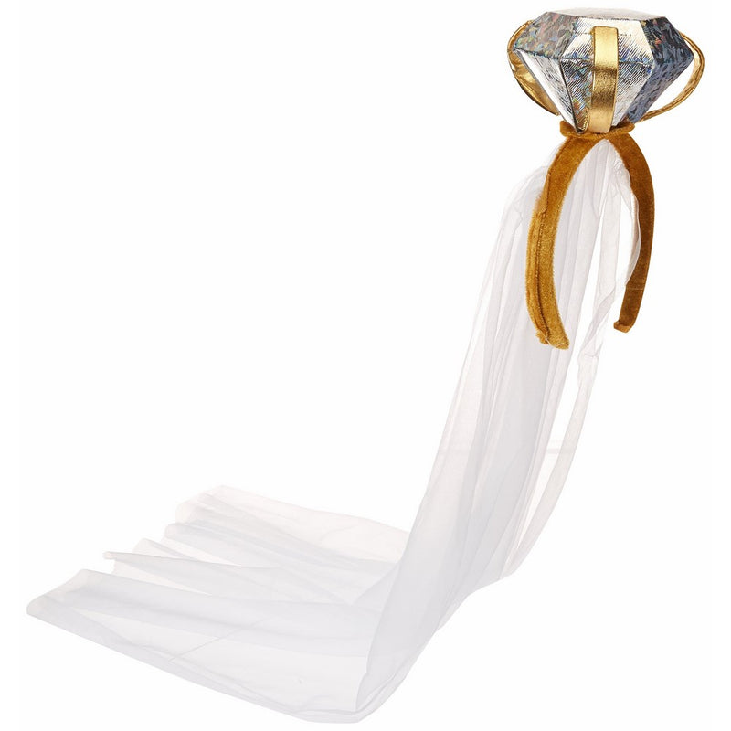 Beistle 60560 Diamond Ring Headband with Veil