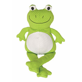 Patchwork Pet TuffPuff Froggle Squeaker Plush Dog Toy, 20-Inch