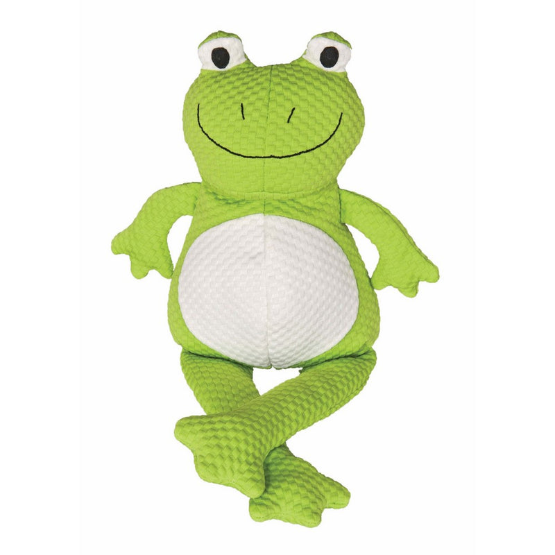 Patchwork Pet TuffPuff Froggle Squeaker Plush Dog Toy, 20-Inch