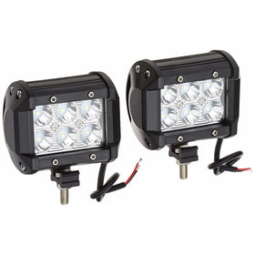 Nilight Led Light Bar 2PCS 18W 1260lm Spot Driving Fog Light Off Road Led Lights Bar Led Pods for SUV Boat 4" Jeep Lamp, 2 Years Warranty