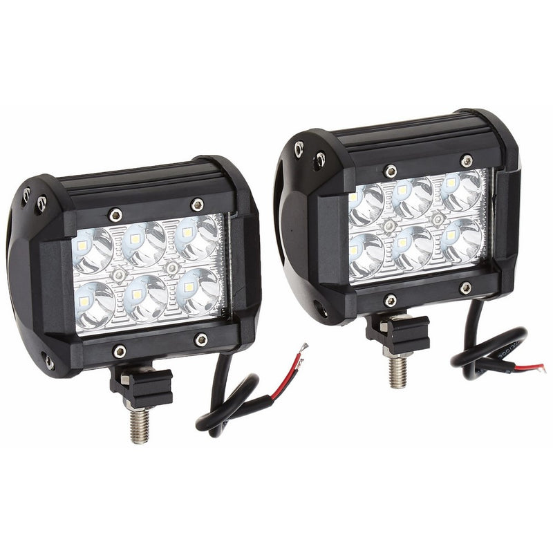 Nilight Led Light Bar 2PCS 18W 1260lm Spot Driving Fog Light Off Road Led Lights Bar Led Pods for SUV Boat 4" Jeep Lamp, 2 Years Warranty